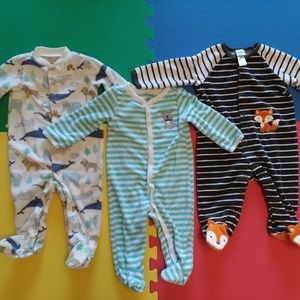 6 Month Footie Sleepers (Fleece, Velour and Terry)